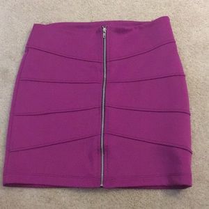hot magenta mini skirt